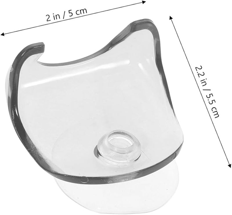 Plastic Razor Stand With Suction Cups Blue Gray Bathroom Shower Wall Mount Holder - Image 2